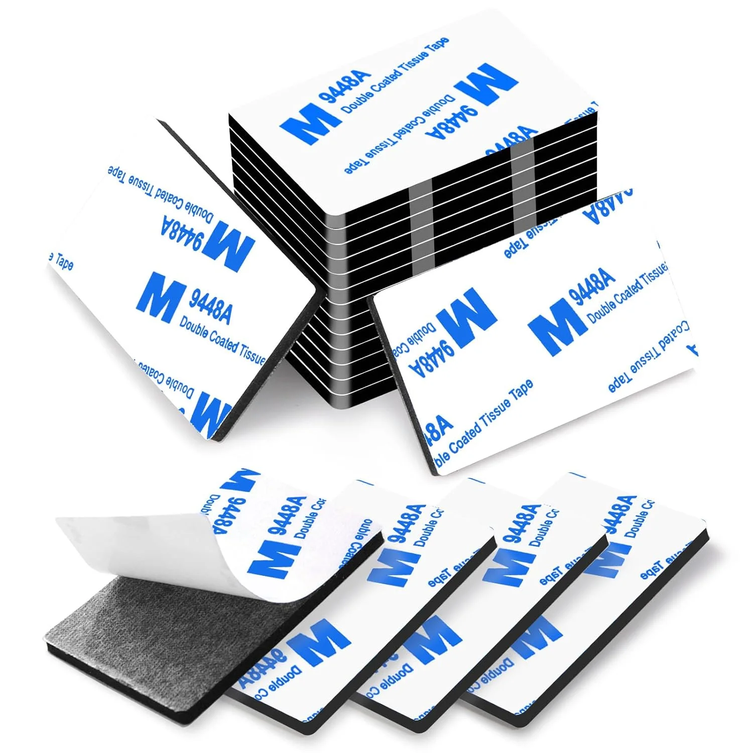 40pcs Double Sided Tapes High Temperature Resistant Heavy Duty, 1.96 * 1.18 Inch Strong Adhesion and Multi-Purpose for LED Strip