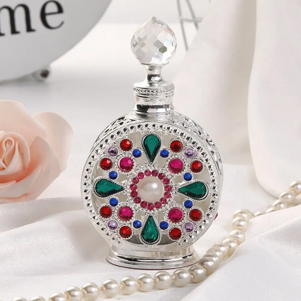 

Vintage Glass Empty Perfume Bottle Refillable 12ML Travel Cosmetic Containers Enamel Decorative Perfume Dispenser Tools