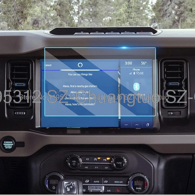 

Tempered glass protector film For Ford Bronco 2021-2024 8inch or 12inch Car gps Navigation Touch Screen anti-scratch film