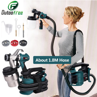 220V 800W High Power Paint Sprayer 900ml Electric Spray Gun Easy Spraying Cleaning for Home Painting Home Interior and Exterior
