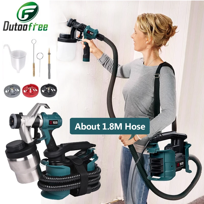 220V 800W High Power Paint Sprayer 900ml Electric Spray Gun Easy Spraying Cleaning for Home Painting Home Interior and Exterior