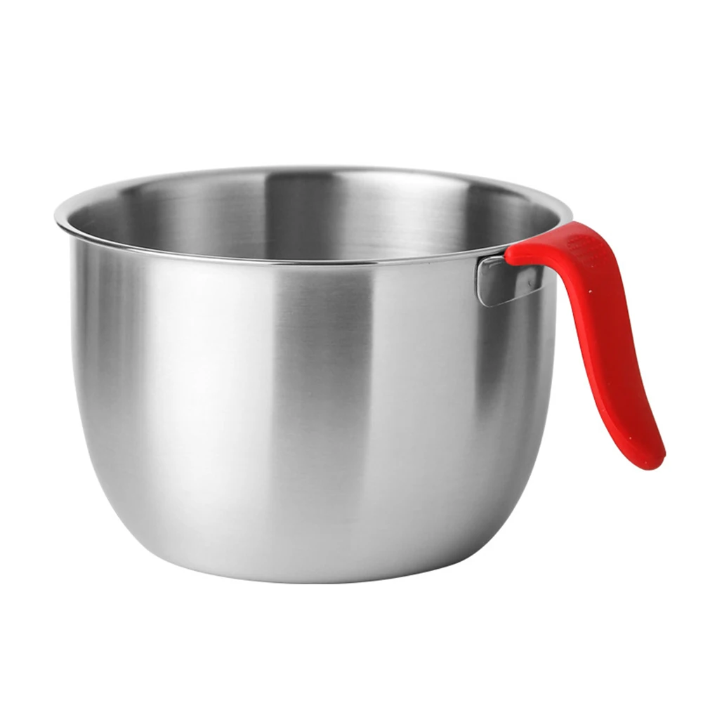 304 Stainless Steel Mixing Bowl with Reinforced Handle for Consistent Performance During Mixing Whisking and Serving Tasks