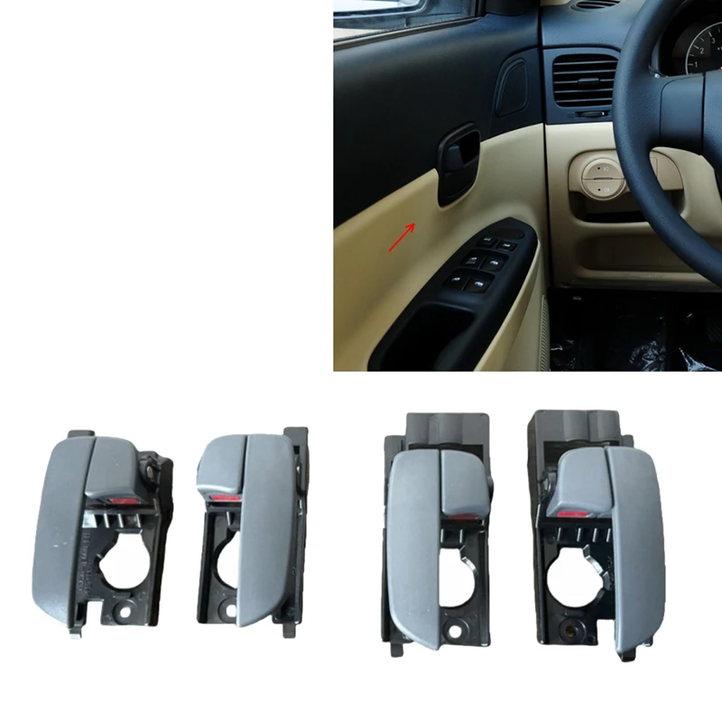 

Внутренняя дверная ручка в сборе автомобиля 82610-1E000 82620-1E000 для Hyundai Accent 2006-2011, внутренняя выдвижная ручка автомобиля
