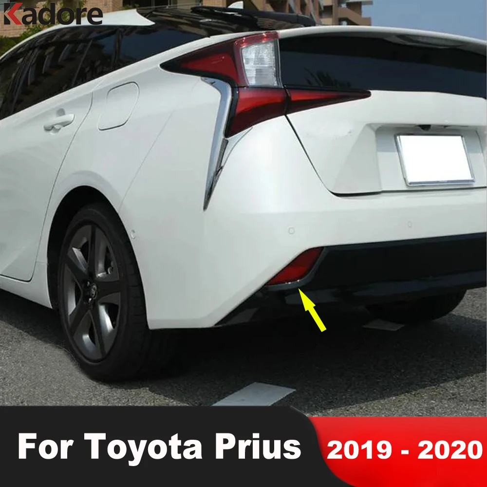 

For Toyota Prius 2019 2020 Hatchback Chrome Car Rear Fog Light Lamp Cover Trim Tail Foglight Bezel Trims Accessories
