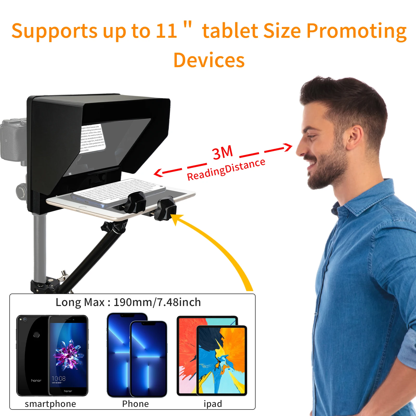 Andycine T11 11 "الهاتف الذكي/DSLR مع جهاز التحكم عن بعد والتطبيق وحقيبة حمل