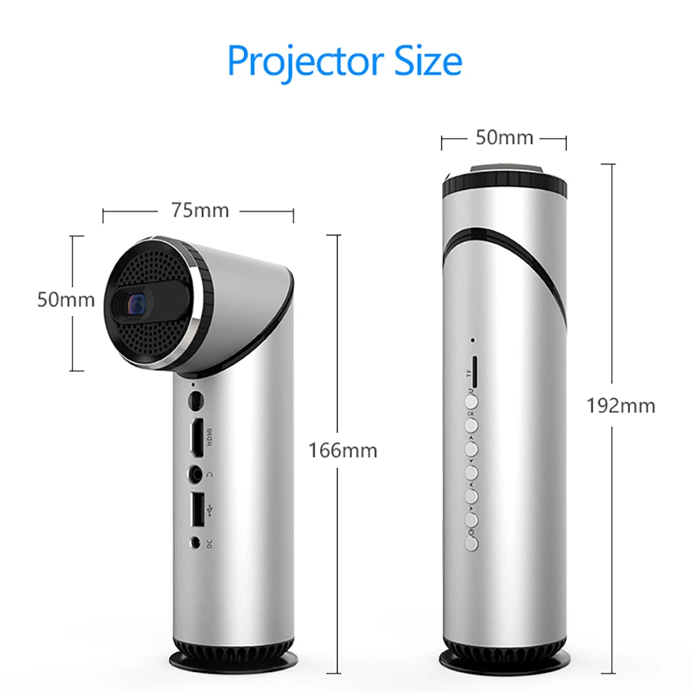4K Mini Projector with 6000mAh Battery, Android 11 Portable