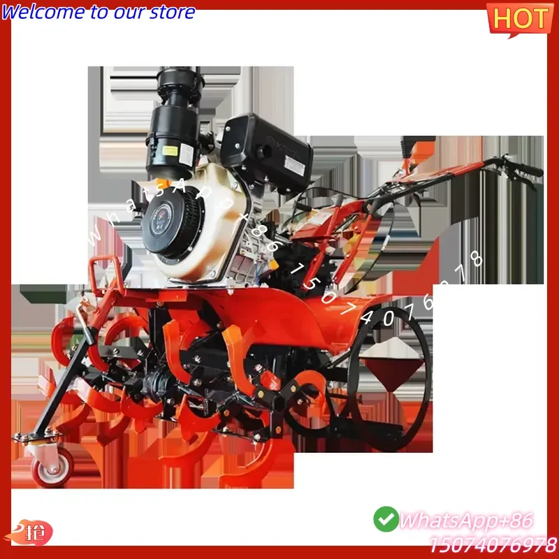2026 186F All Gear Transmission Weeding Ridging Rotary Tillage Mini Power Tiller Cultivator