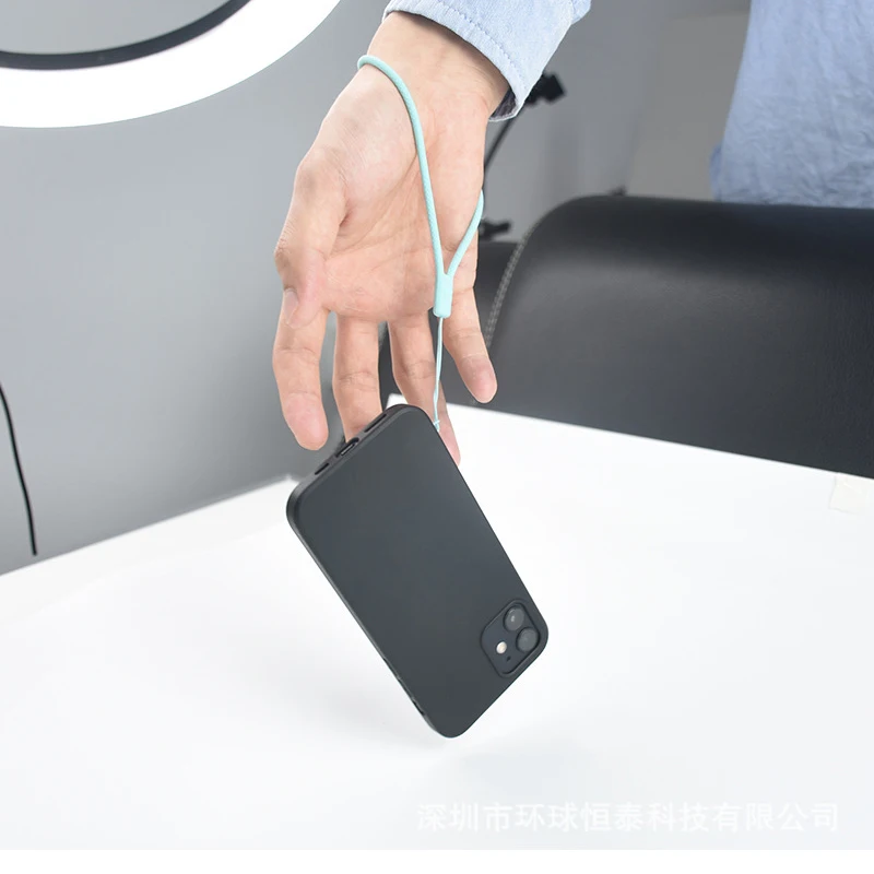 Correia do telefone do silicone líquido pastel correia do telefone de pulso para o iphone 13 12 11 caso xiaomi samsung telefone alças de pulso pendurado corda