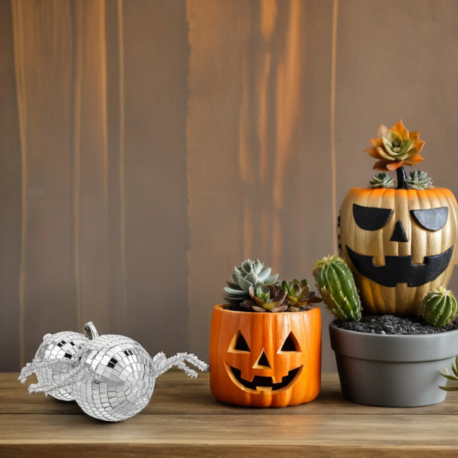 

Spider Mosaic Halloween Disco Ball Decoration Mirror Surface Glitter Feet Haunted Party Prop Spider Sign Wall Decor