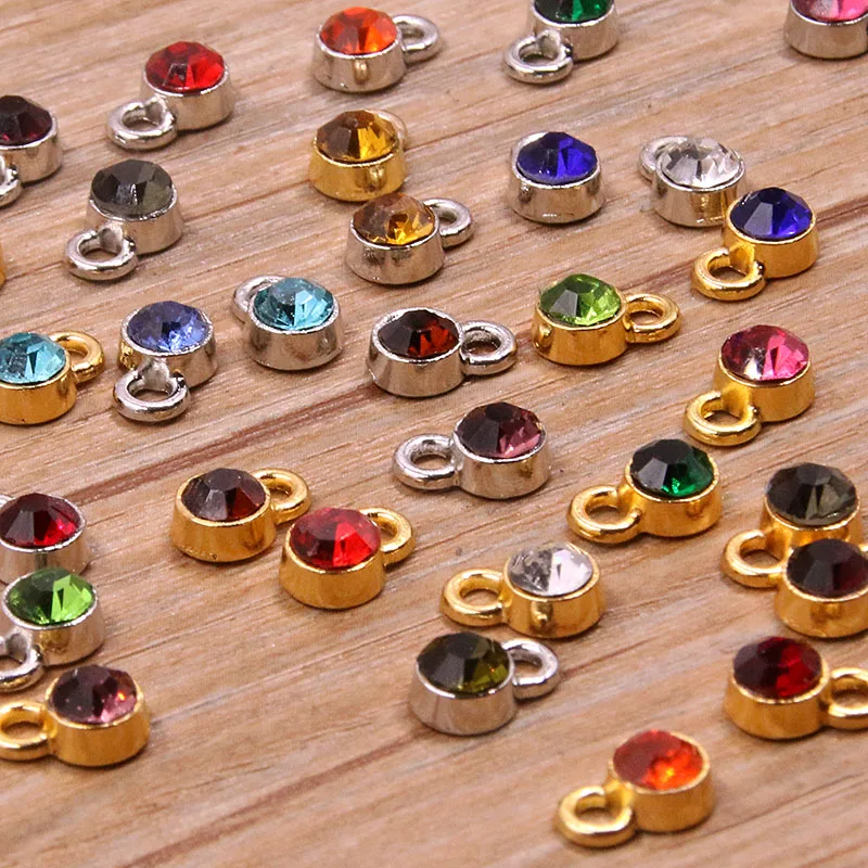 Image 4: Breloques en cristal colorées, 6x9mm, 16 couleurs, strass Cz, pierre d'anniversaire, breloque et pendentif pour la fabrication de bijoux d'anniversaire, vente en gros, 20 pièces