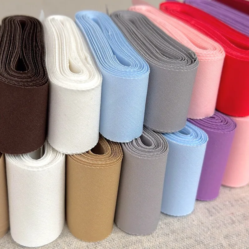 100% Gekämmtes Baumwoll-Schrägband Mittlere Dicke Geflochtenes Band für Leinenkleidung Bettwäsche Kissen DIY Nähzubehör – Detail 2