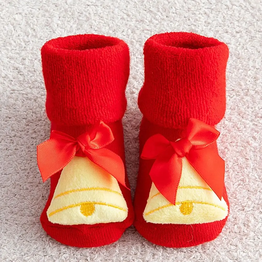Cute Warm Tree Santa Claus Winter Deer Thicken Infant Short Socks Floor Socks Baby Christmas Socks  Cotton Socks