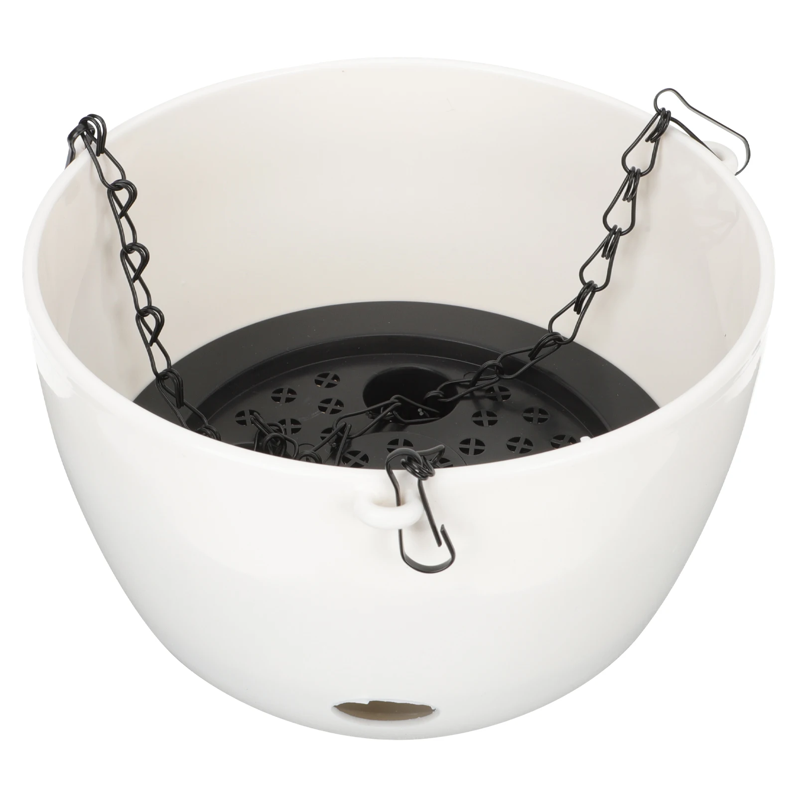 

White Hanging Planter With Drainage Holes Modern Garden Decor Outdoor Indoor Hanging Flower Pots Planters For Window Wall