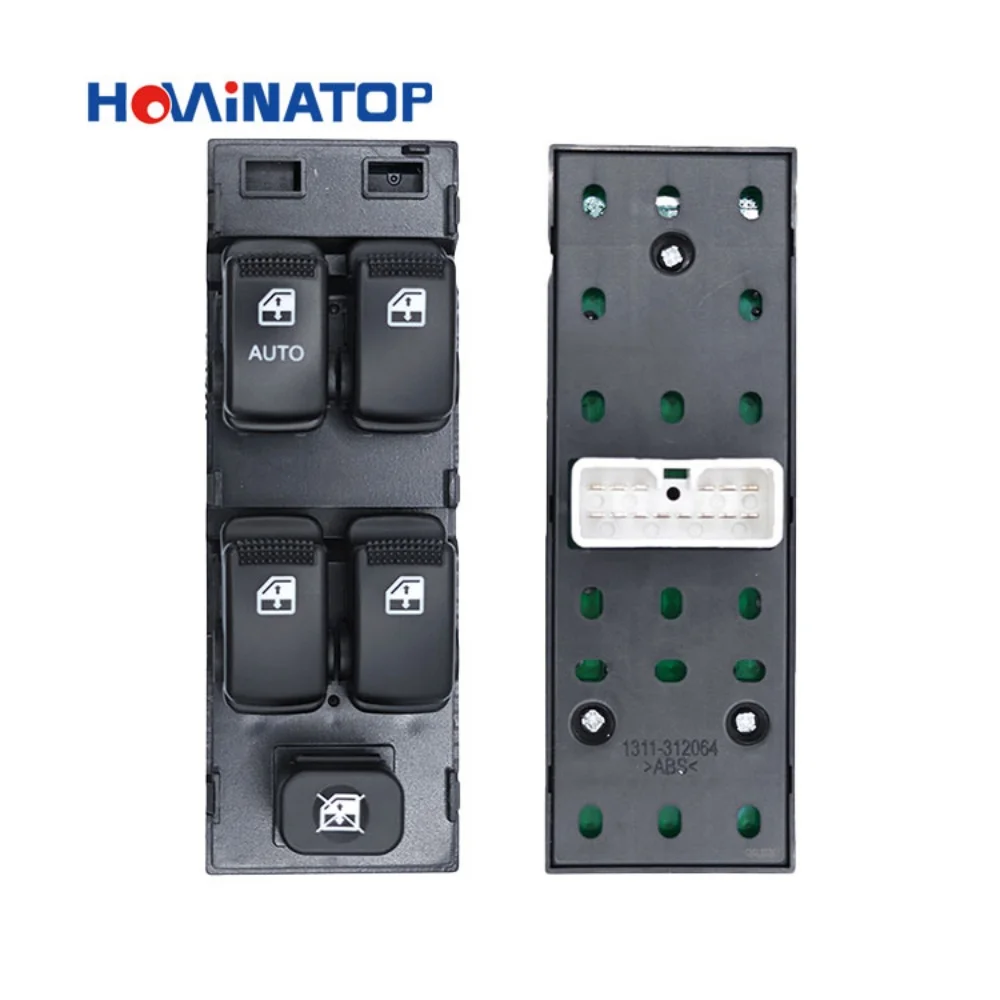 HOWINATOP 93570‑1C110 14Pin Power Window Master Switch With Light Auto For Hyundai Getz 03‑10 Matrix Kia Spectra 02‑04 Rio 03‑05