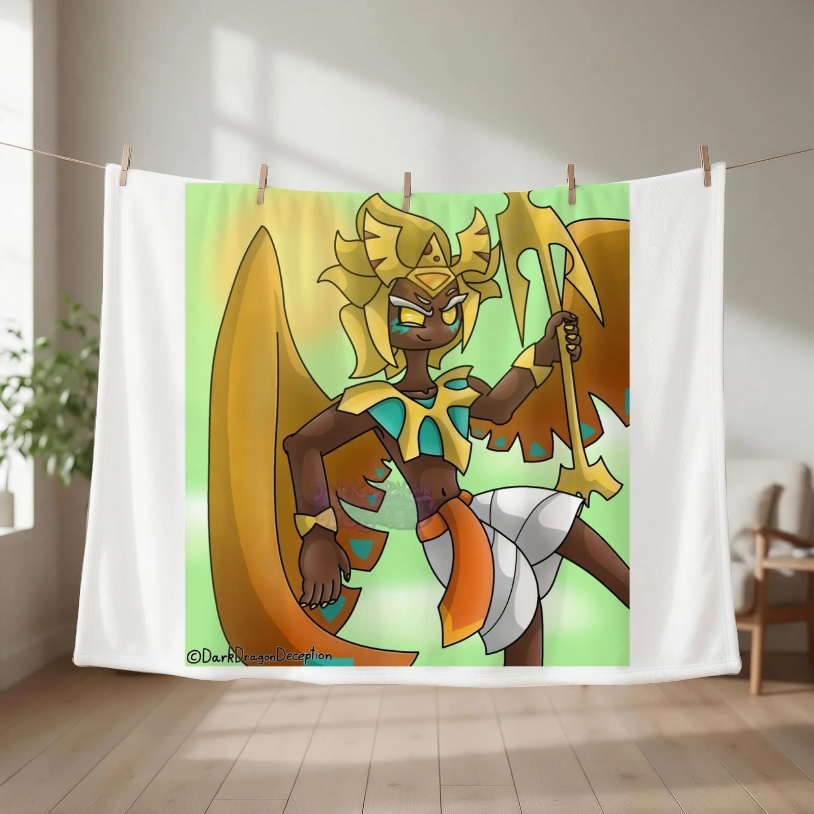 Golden Cheese Cookie (Cookie Run Kingdom) Throw Blanket couch cozy soft plush fuzzy picnic outdoor blanket