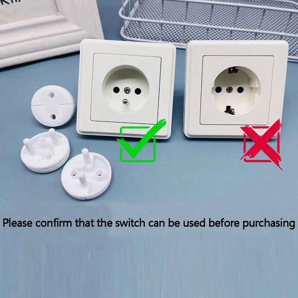 10pcs Durable White Plug Cover Anti Electric Shock Rotate Protectors Cover Plug Guard Children