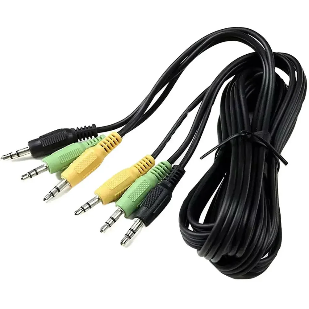 3.5mm Home For 5.1 Channel Car Male 3 In 1 Replacement Parts Audio Cable Adapter Converter Computer Accessories TRS Jack Speaker