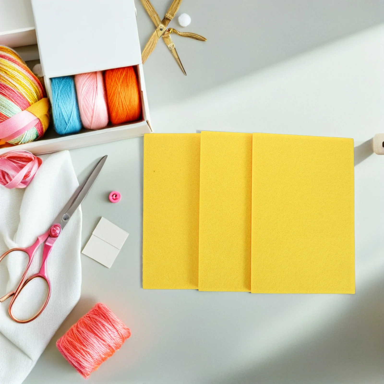 

30Pcs Soft Felt Fabric Sheets 20x30cm Vibrant Orange Yellow Nonwoven Craft Material for DIY Patchwork Sewing Quilting Home Decor