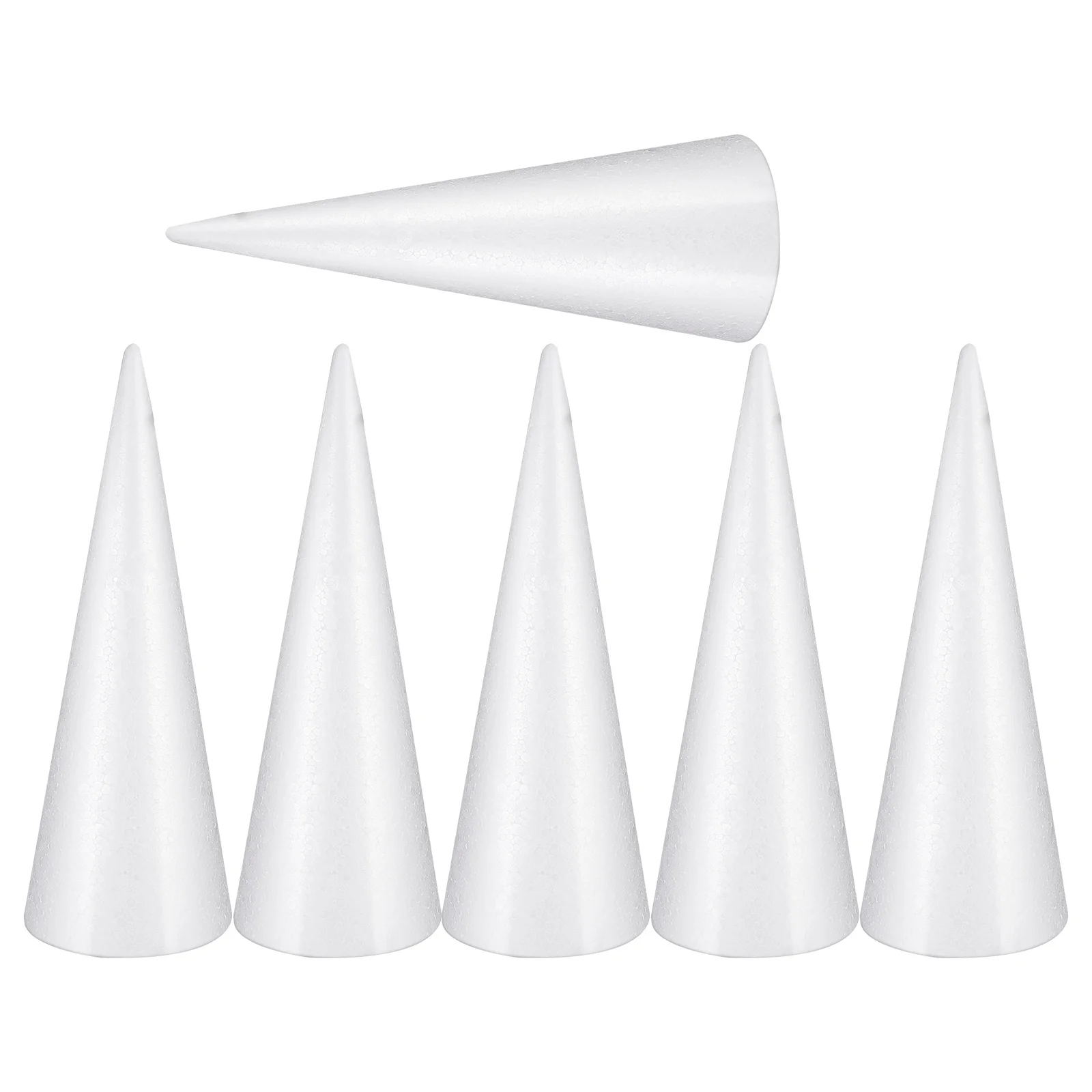 6 قطعة مخاريط رغوة الحرفية رغوة البوليسترين شجرة عيد الميلاد مخروط الأشكال لعيد الميلاد ثلج زينة التماثيل ومشاريع فنية ذاتية الصنع