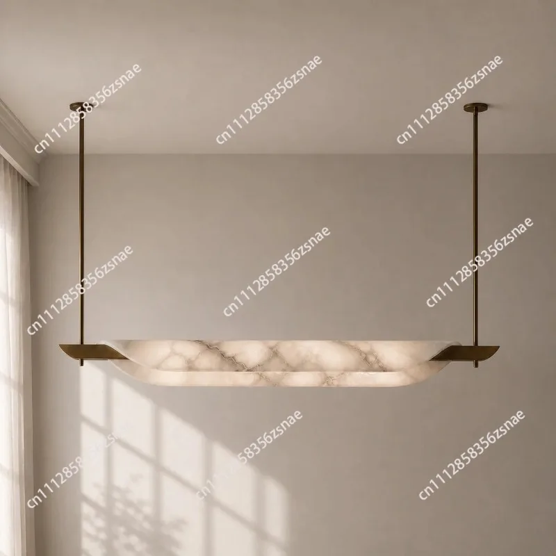 Postmodern natural Spanish marble chandelier restaurant living room hotel homestay lobby chandelier light luxury art chandelier