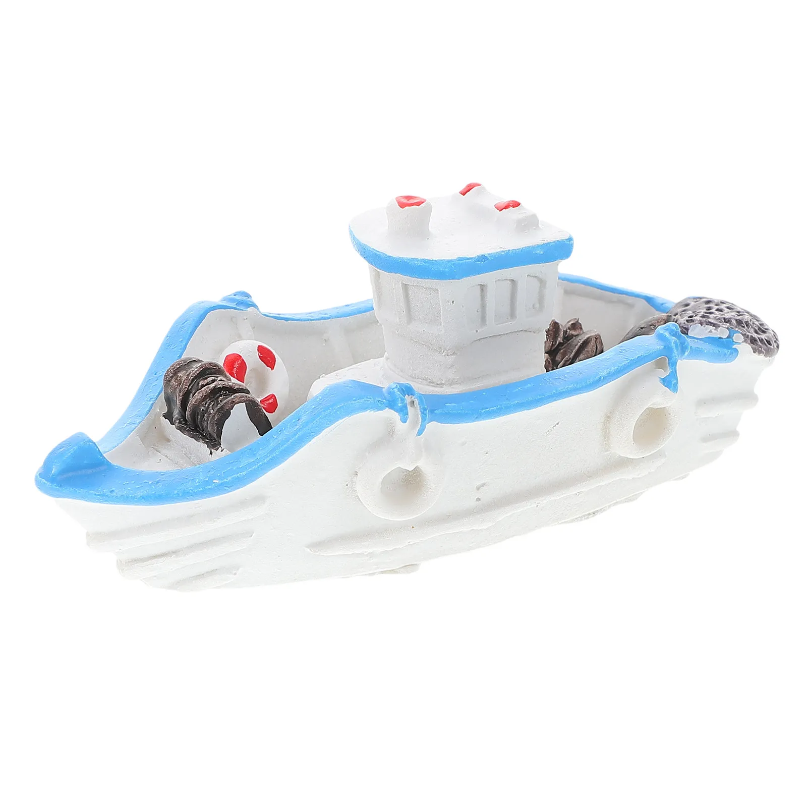 

Миниатюрная лодка из смолы в средиземноморском стиле, настольное украшение для дома, офиса, аквариума, декор в пляжной тематике, морское украшение для стола, мини-декор