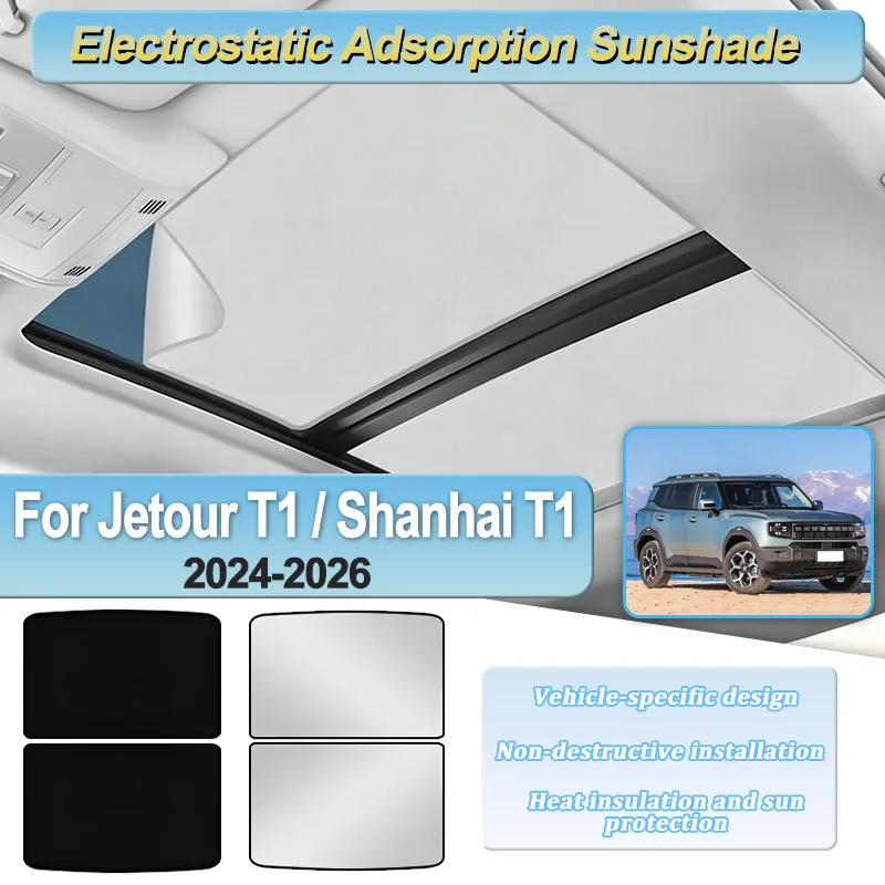 

Accessorie For Jetour T1 Shanhai 2024 2025 2026 Car Sunshade Electrostatic Insulation Adsorption Skylight Sunroofs Parts Sticker
