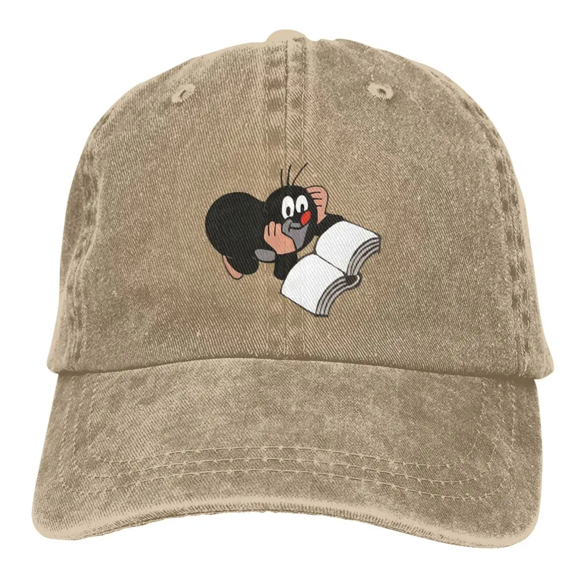 Read Book Krtek The Mole Cartoon Retro Baseball Hat Cotton Sun Protaction Caps Unisex Casual Golf Hats