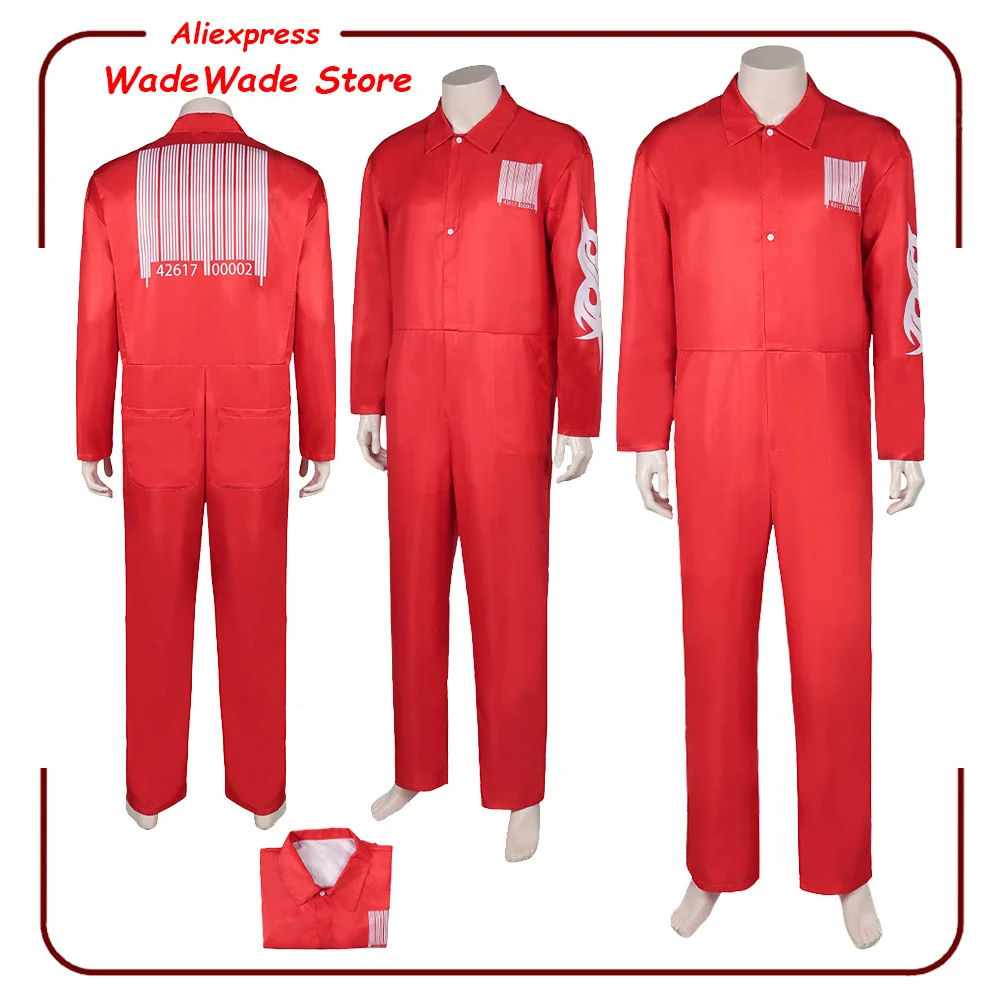 Male Band Slip Cosplay Knot Joey Cosplay Red Uniform Outfits Costume Jumpsuit Men Bodysuits Halloween Party Fancy Disguise Suit