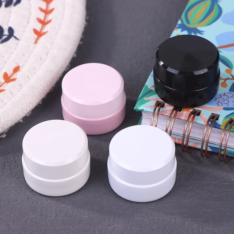 1/4PCS 3g พลาสติกเล็บเครื่องสําอางค์คอนเทนเนอร์ Jar ขนาดเล็กตัวอย่างครีมหม้อเล็บเจลผงแต่งหน้าโลชั่นเครื่องมือ