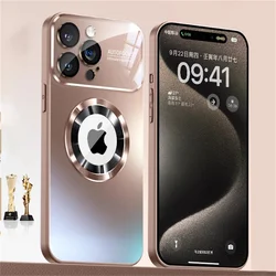Luxury Frosted Magnetic Phone Case For iPhone 17 16 15 11 12 13 14 Pro Max Full Lens Protection Silicone Frame Matte Back Cover