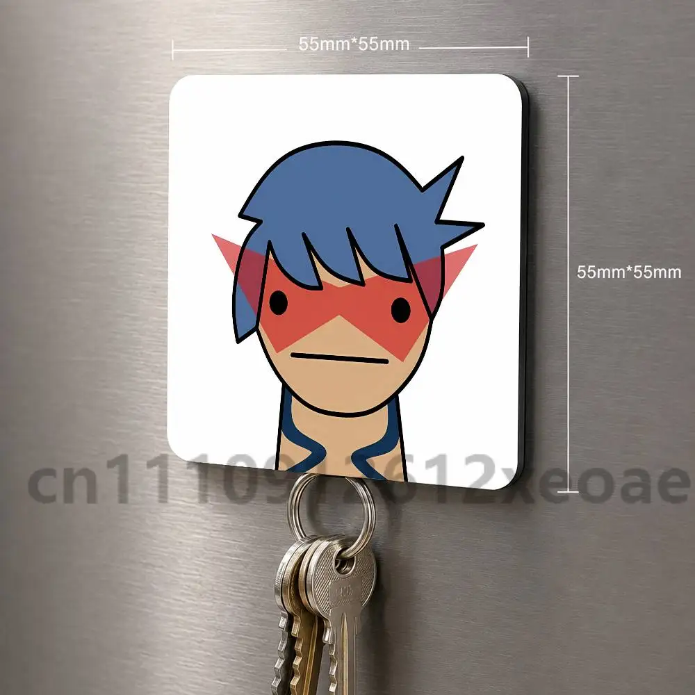 Kamina Tengen Toppa Gurren Lagann Creative Square Fridge Magnet Cartoon PVC Refrigerator Decor Gift for Home Office