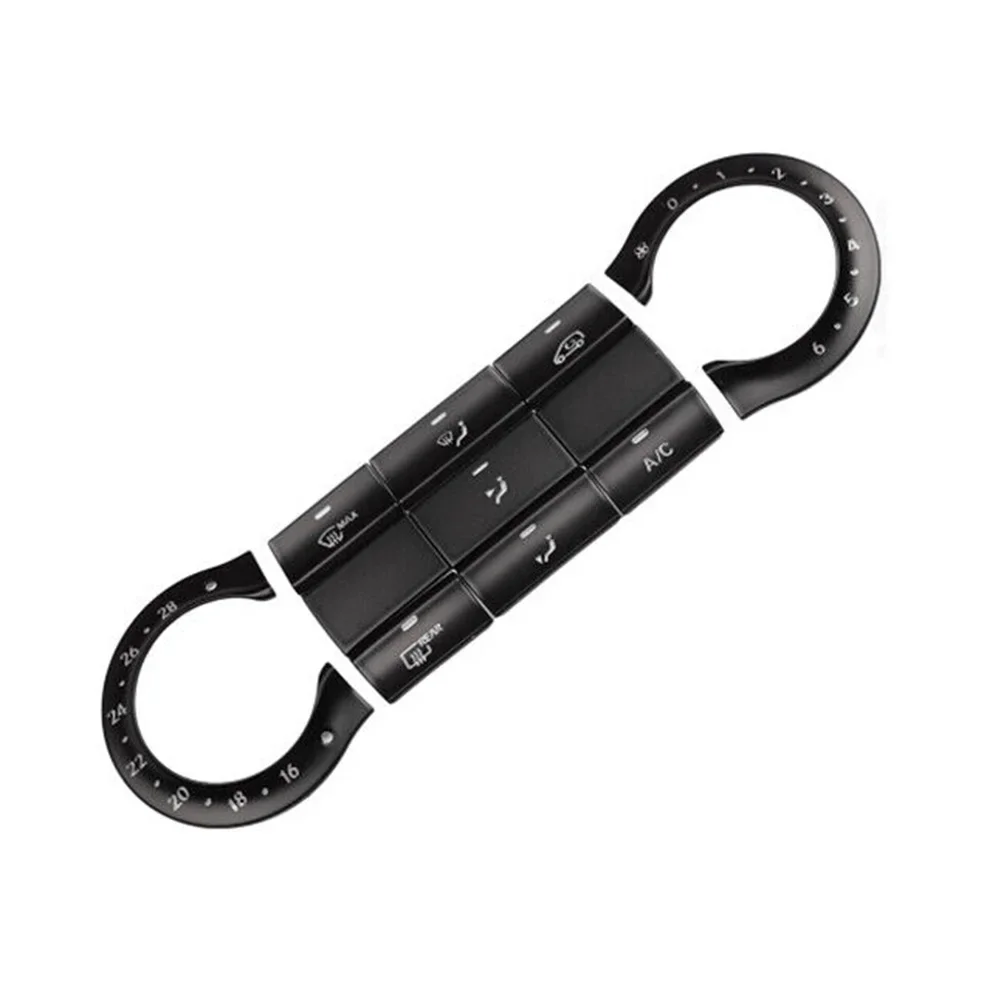 

Sticker Button Cover Accessories Air Conditioner Black Decal Decor Kit Plastic Replacement Vehicle For Mercedes