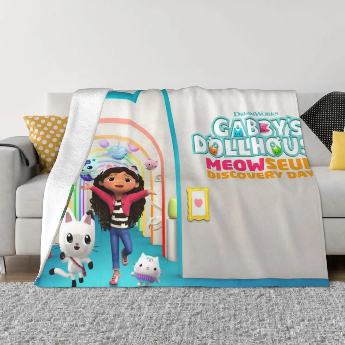 

Gabby's Dollhouse Tv 000783 warm Bed Blanket Throw Blanket Sofa bed blanket Blankets And Throws Throw Blanket