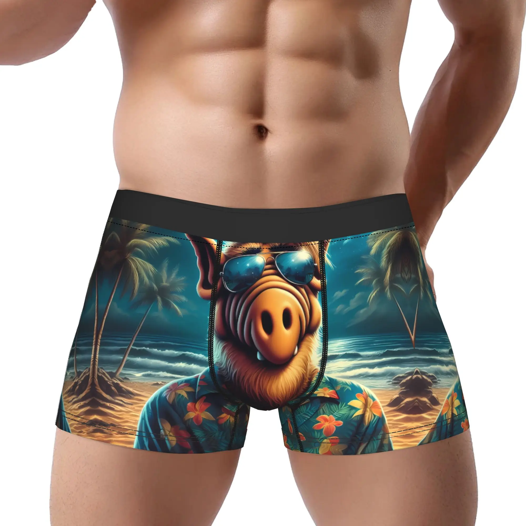 

Мужские трусы-боксеры ALF Alien из полиэстера с принтом