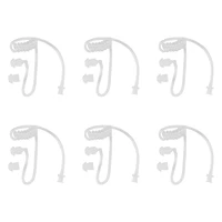 6X accesorios para auriculares bobina transparente tubo de aire acústico tapón para los oídos para Radio bidireccional Walkie Talkie auricular