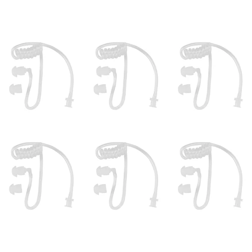 Imagen 1 del producto 6X accesorios para auriculares bobina transparente tubo de aire acústico tapón para los oídos para Radio bidireccional Walkie Talkie auricular