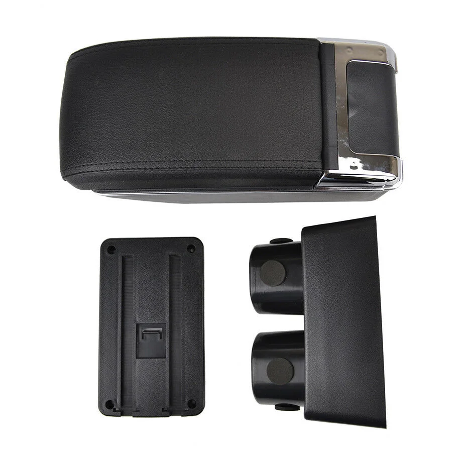 Car Armrest Storage Box Arm Rest Rotatable Black Keys Glasses Wallet For Nissan Tiida / Latio 2007-11 /Versa (4dr&5dr) 2007-2011