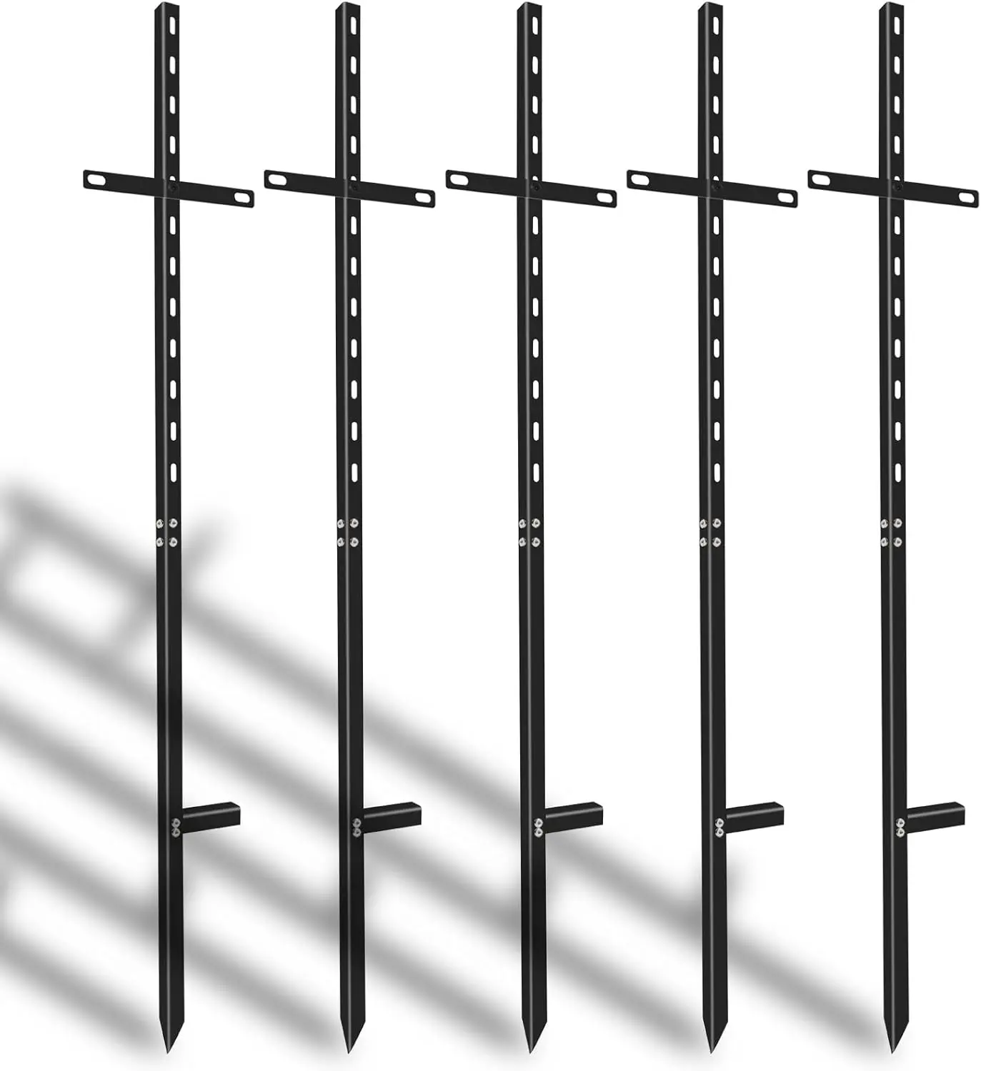 

Набор из 5 прочных металлических Т-образных колышков для вывесок, устойчивых к ржавчине, для газона и сада