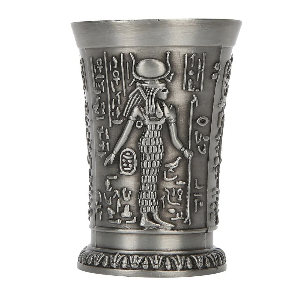 Whiskey Shot Glass Vintage Metal Hand Embossed Mini Cup Gift Decoration Ornaments