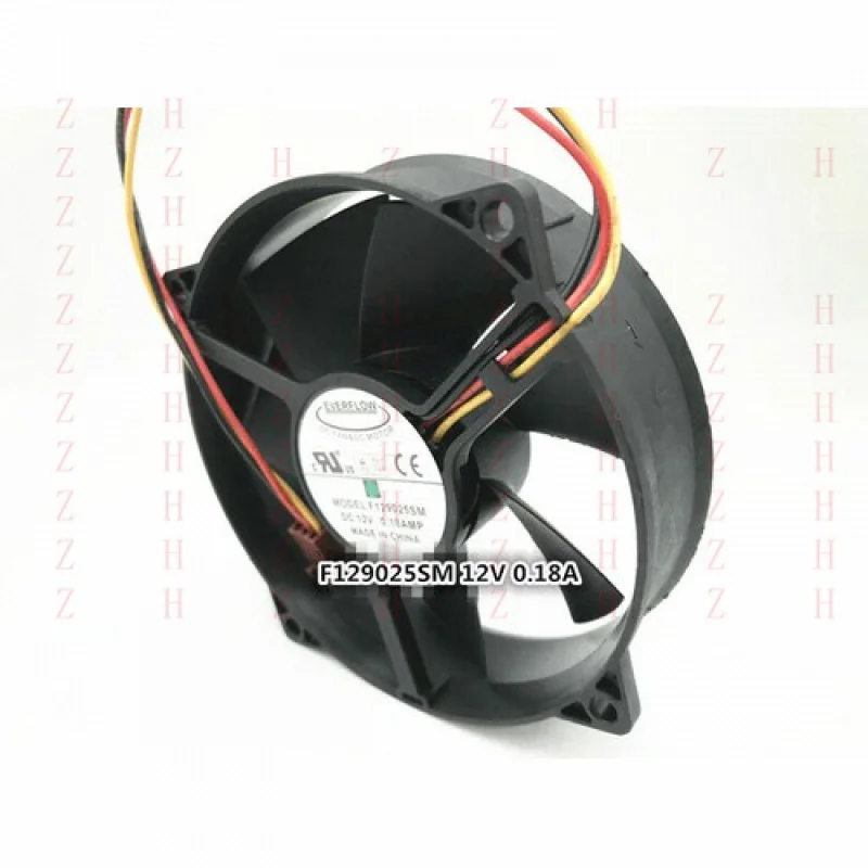 XXZ   EVERFLOW FOR 9025 F129025SM 12V 0.18A three-line CPU round chassis cooling fan