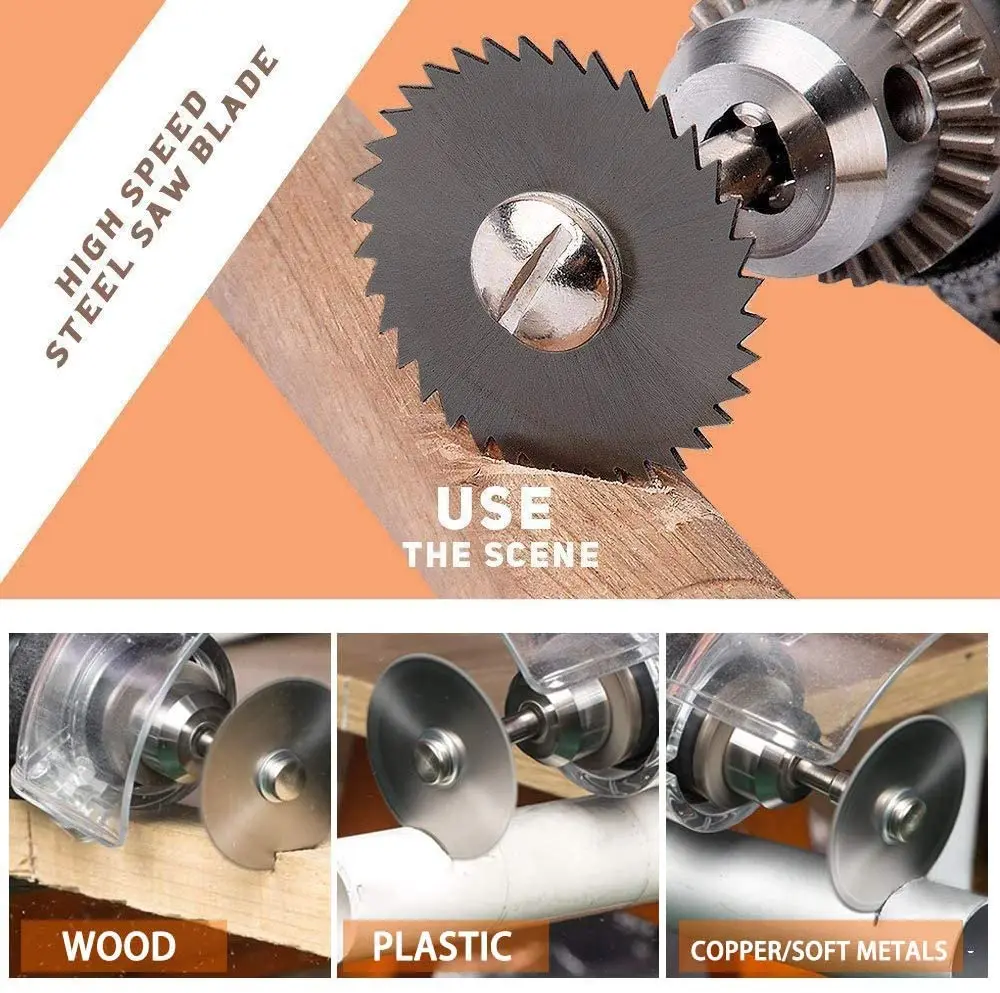 7pcs lâminas de corte HSS cortam madeira, plástico, cobre, alumínio e metais macios com facilidade!
