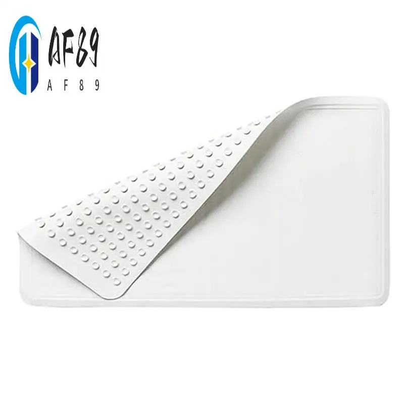 

AF89-Коврик для ванны и душа, нескользящий коврик для душа/ванны с присоской, можно стирать в машине, большой, белый