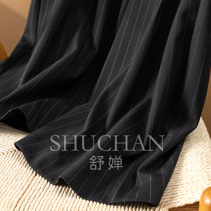 جديد شريط عالية الخصر ثنى فضفاض واسعة الساق اقتصاص السراويل النساء 02F4 الشارع الشهير النساء Pantalones Mujer Verano 2025