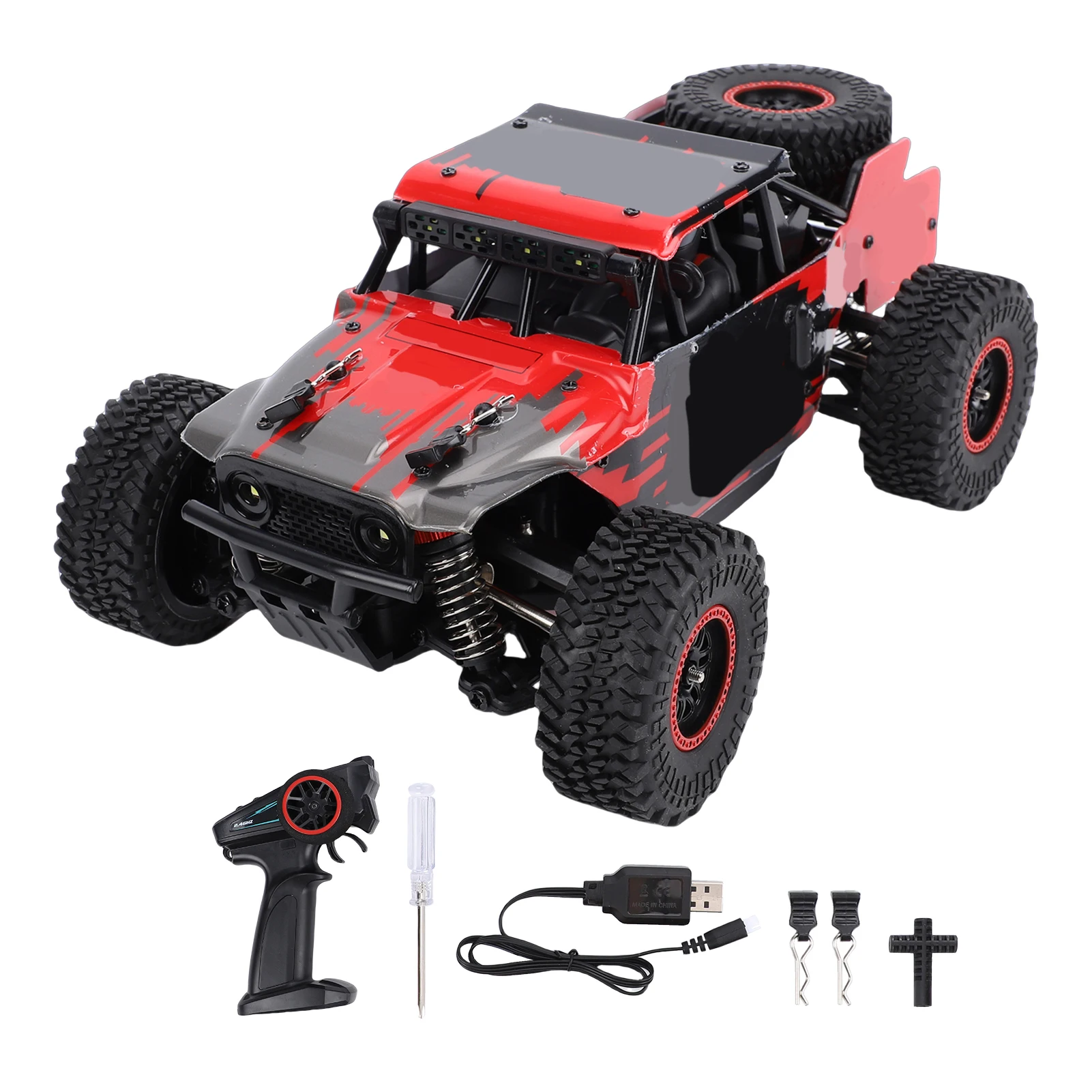 

1:20 Scale RC Crawler High Speed 4WD 55KM/H Remote Control Car 2.4GHz Off-Road Vehicle RC Car with Brushless Motor LED Lights
