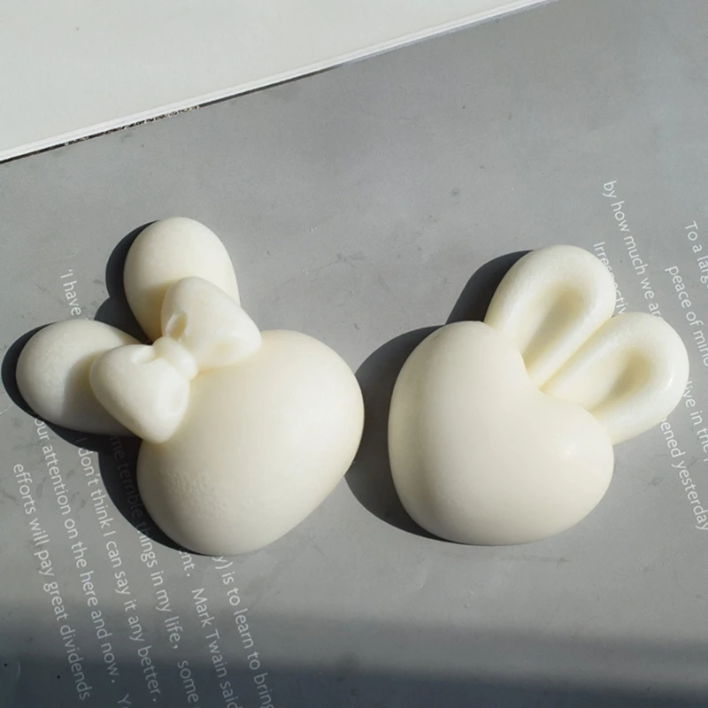 Rabbit Head Silicone Mold DIY Crafts Project Reusable Soap Plaster Chocolate Baking Tool Supplies