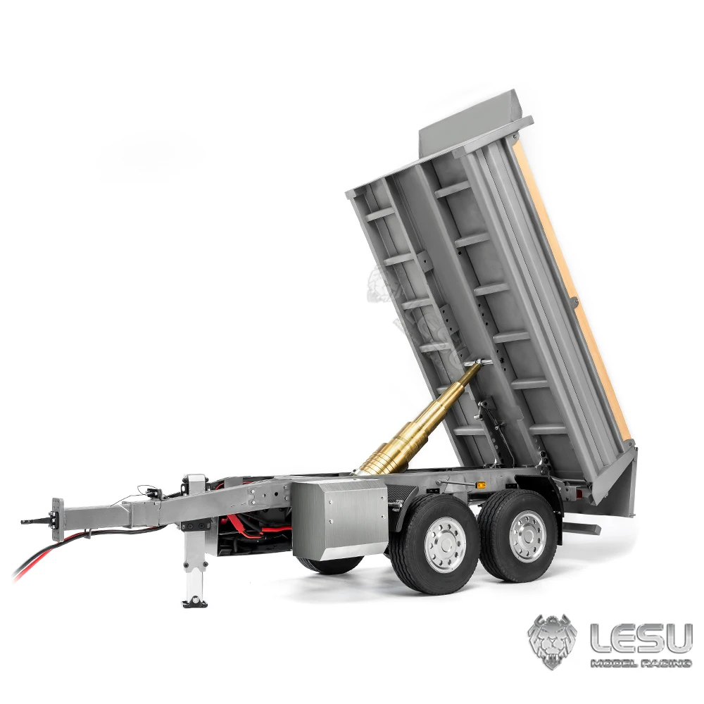LESU 1/14 full trailer dump truck hydraulic cylinder lift truck model toy car LS-A0051-B