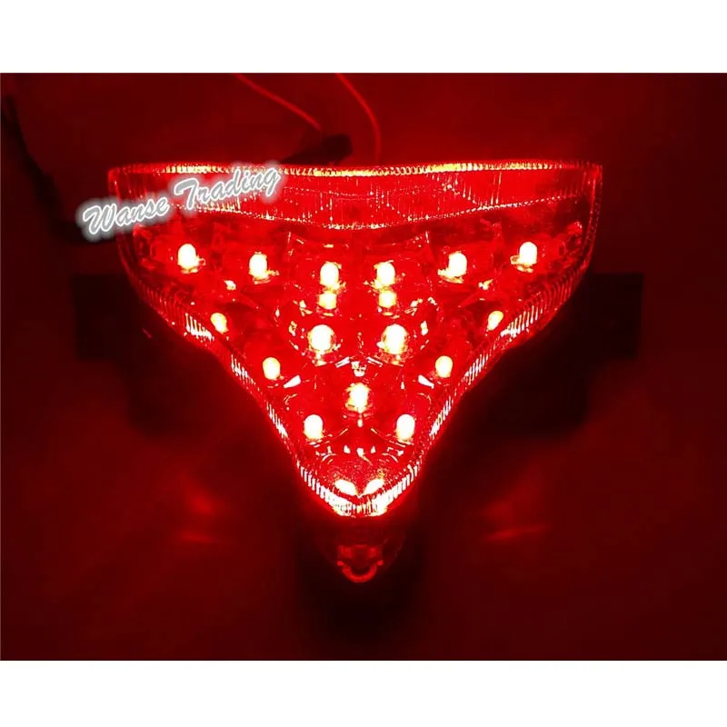 waase For Yamaha YZF R1 2009 2010 2011 2012 2013 2014 Chrome Tail Light Brake Turn Signals Integrated LED Light