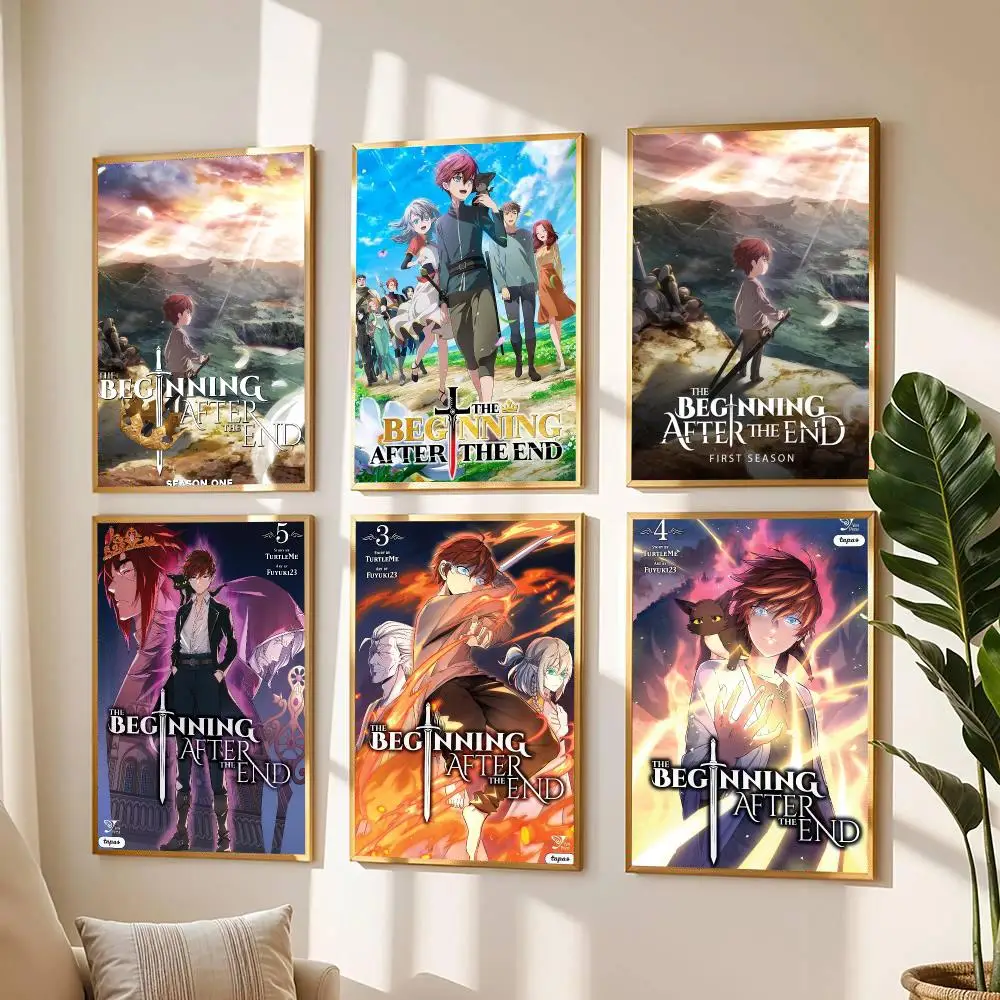 anime T-The Beginning After the End-D Painting Calligraphy Boho Botanical Decor for Living Room  Elegant Home Style