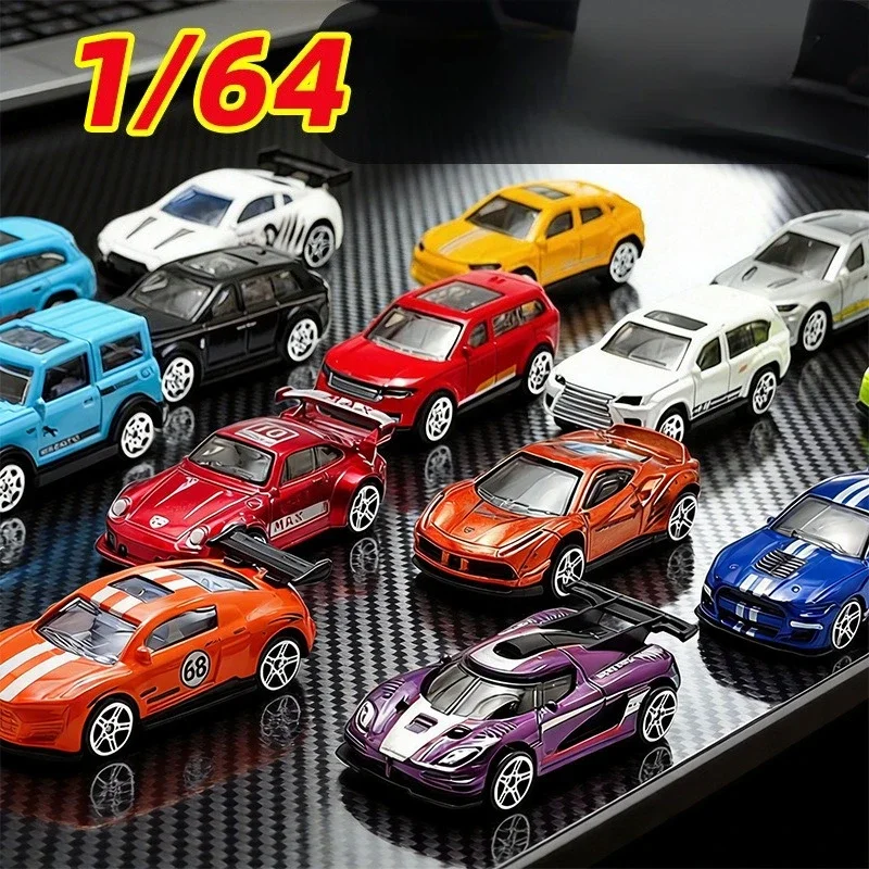 1:64 Toy Sliding Alloy Simulation Metal Off-road Vehicle Racing Boy Set Variety Collection Ornament Die Casting Locomotive Toy