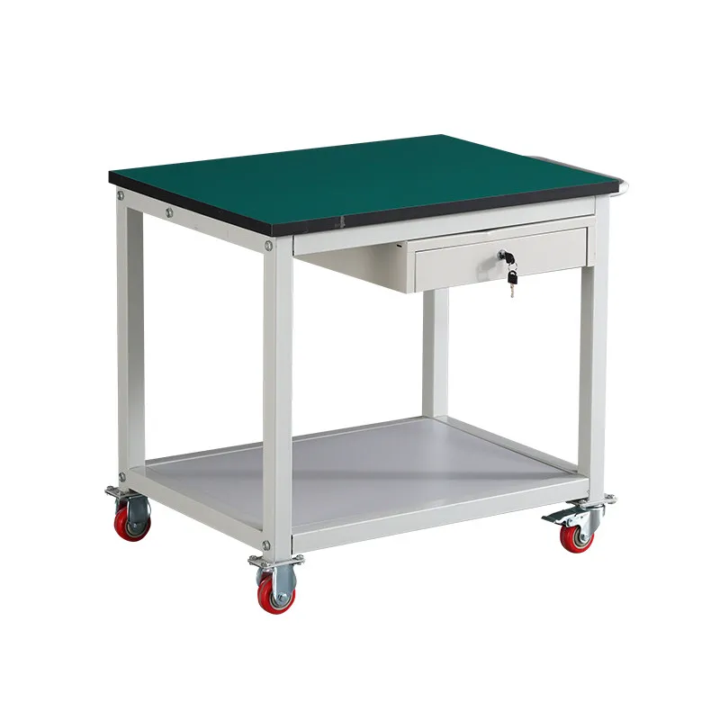 Workshop anti-static trolley factory pulling goods picking material rack turnover car multi-layer flat mobile gadget cart